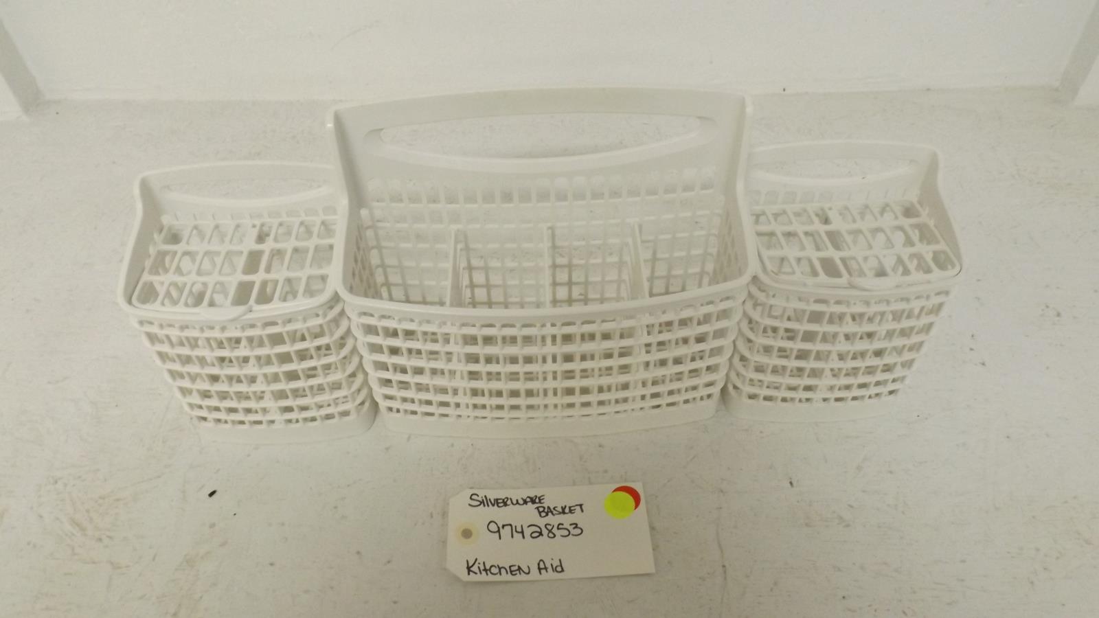 KITCHEN AID DISHWASHER 9742853 SIVERWARE BASKET (USED) KITCHEN AID DISHWASHER 9742853 SIVERWARE BASKET (USED)